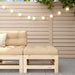 Garden Footstool with Cushion Solid Wood Pine Nxplli