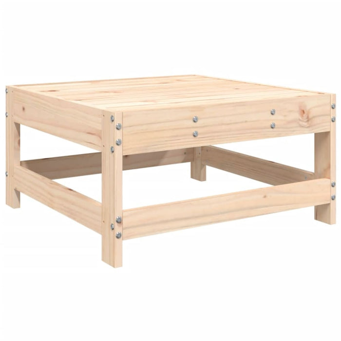 Garden Footstool with Cushion Solid Wood Pine Nxpppp