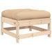 Garden Footstool with Cushion Solid Wood Pine Nxpppp