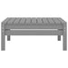 Garden Footstool Grey Solid Pinewood Nblpik