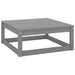 Garden Footstools with Cushions 2 Pcs Grey Solid Pinewood