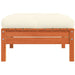 Garden Footstools with Cushions 2 Pcs Wax Brown Solid Wood