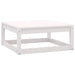 Garden Footstools with Cushions 2 Pcs White Solid Pinewood