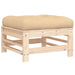 Garden Footstools with Cushions 2pcs Solid Wood Pine Nxplkp