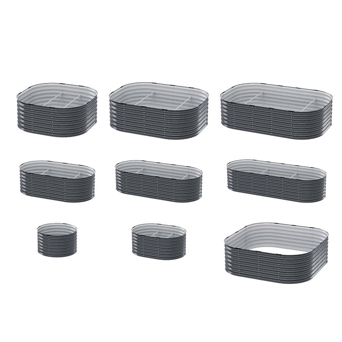 Garden Bed Galvanised Raised Steel 9 in 1 Modular Flower