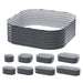 Garden Bed Galvanised Raised Steel 9 in 1 Modular Flower