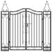 Garden Gate Black 121x8x120 Cm Wrought Iron Tltato