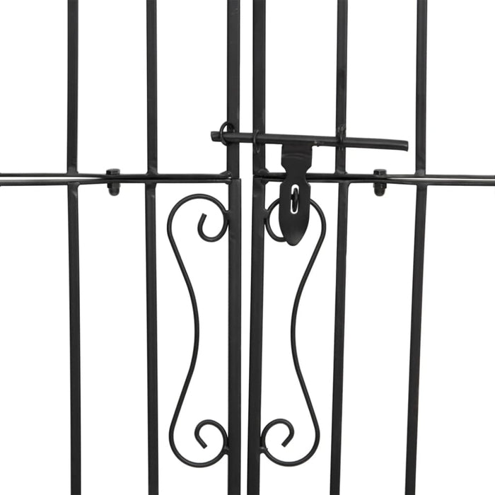 Garden Gate Black 121x8x150 Cm Wrought Iron Tltatx