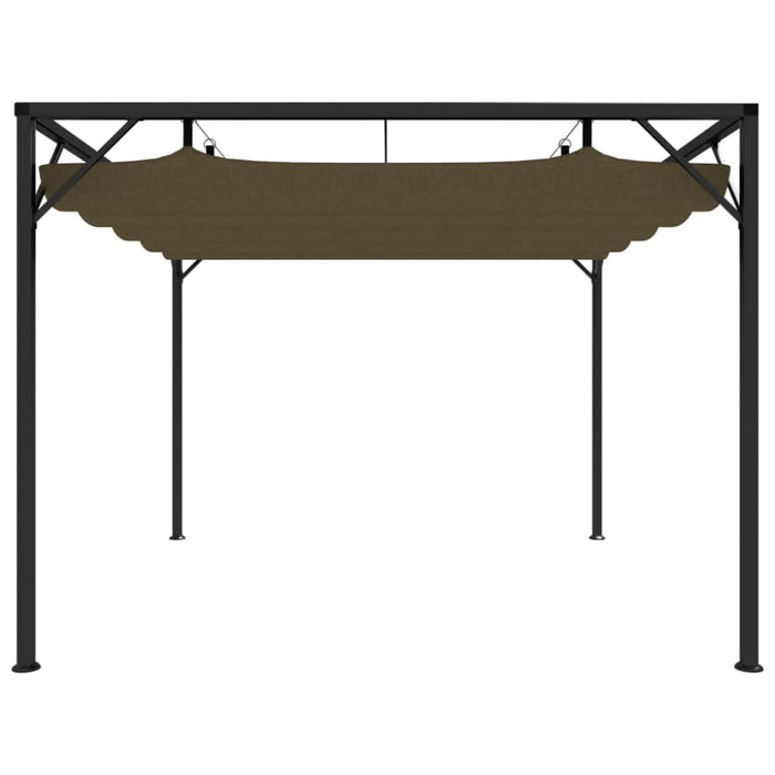 Garden Gazebo With Retractable Roof 3x3 m Taupe Toxxxb