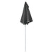 Garden Half Parasol With Pole 180x90 Cm Anthracite Topplo