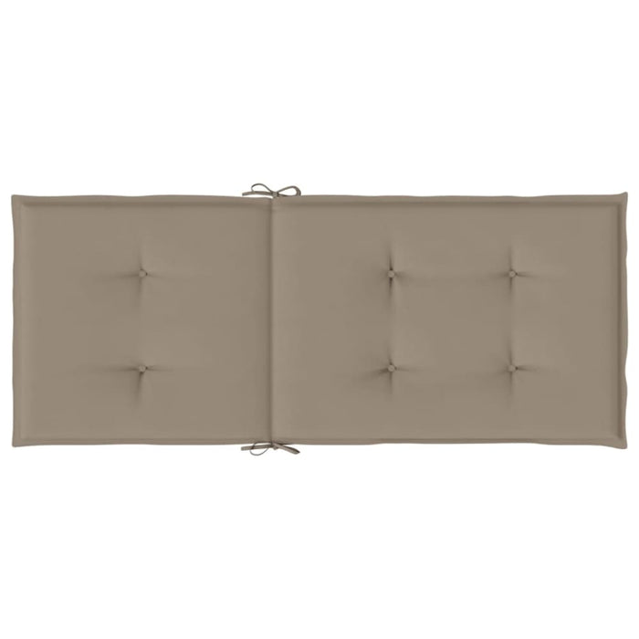 Garden Highback Chair Cushions 6 Pcs Taupe 120x50x3 Cm