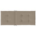 Garden Highback Chair Cushions 6 Pcs Taupe 120x50x3 Cm