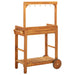 Garden Kitchen Trolley Solid Wood Acacia 92x43.5x141.5 Cm