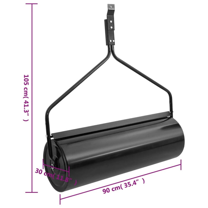 Garden Lawn Roller Black 63 l Iron Opaall