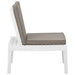 Garden Lounge Chairs with Cushions 2 Pcs Plastic White