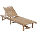 Garden Sun Lounger With Cushion Bamboo Tbloltp