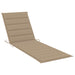 Garden Sun Lounger With Cushion Bamboo Tbloltp
