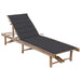 Garden Sun Lounger With Cushion Bamboo Tbloltx