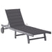 Garden Sun Lounger With Cushion Grey Solid Acacia Wood