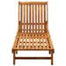Garden Sun Lounger With Cushion Solid Acacia Wood Tblotaa
