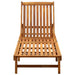 Garden Sun Lounger With Cushion Solid Acacia Wood Tblotal
