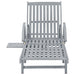 Garden Sun Lounger with Cushion Solid Acacia Wood Tblotao