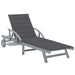 Garden Sun Lounger With Cushion Solid Acacia Wood Tblotxk