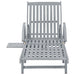 Garden Sun Lounger With Cushion Solid Acacia Wood Tblotxk
