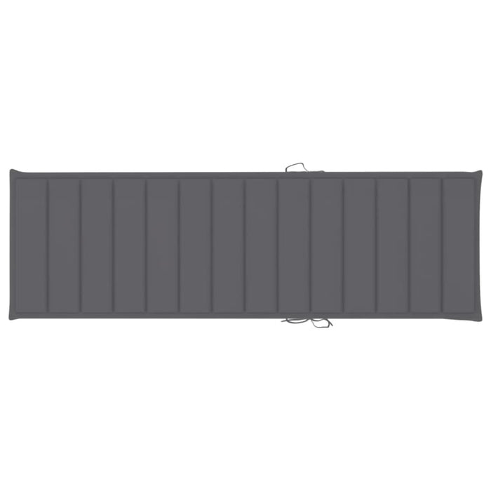 Garden Sun Lounger With Cushion Solid Acacia Wood Tblotxk