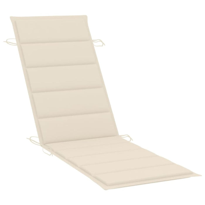 Garden Sun Lounger With Cushion Solid Wood Acacia Tblopia