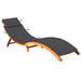 Garden Sun Lounger With Cushion Solid Wood Acacia Tblopix