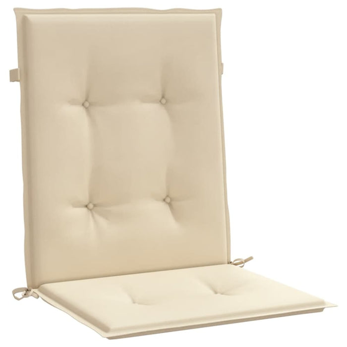 Garden Lowback Chair Cushions 2 Pcs Beige 100x50x3 Cm