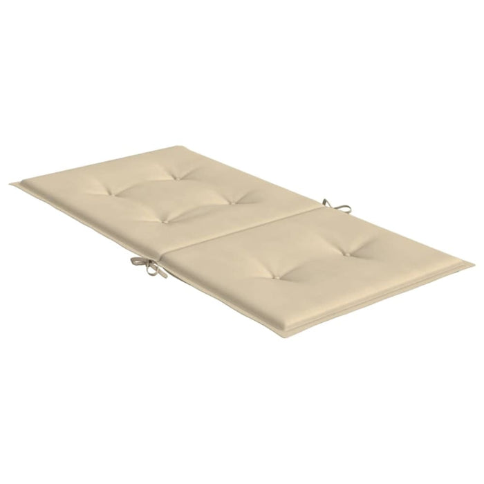 Garden Lowback Chair Cushions 4 Pcs Beige 100x50x3 Cm