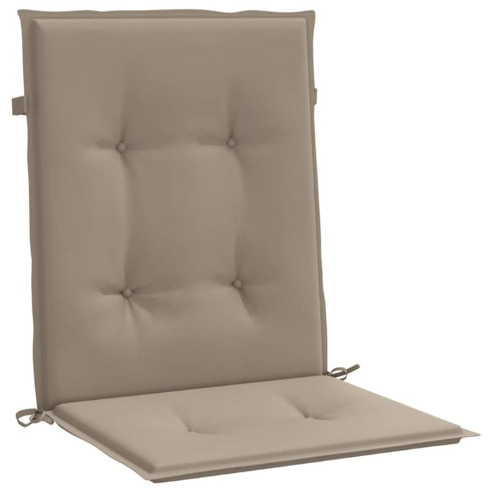 Garden Lowback Chair Cushions 4 Pcs Taupe 100x50x3 Cm