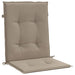 Garden Lowback Chair Cushions 4 Pcs Taupe 100x50x3 Cm