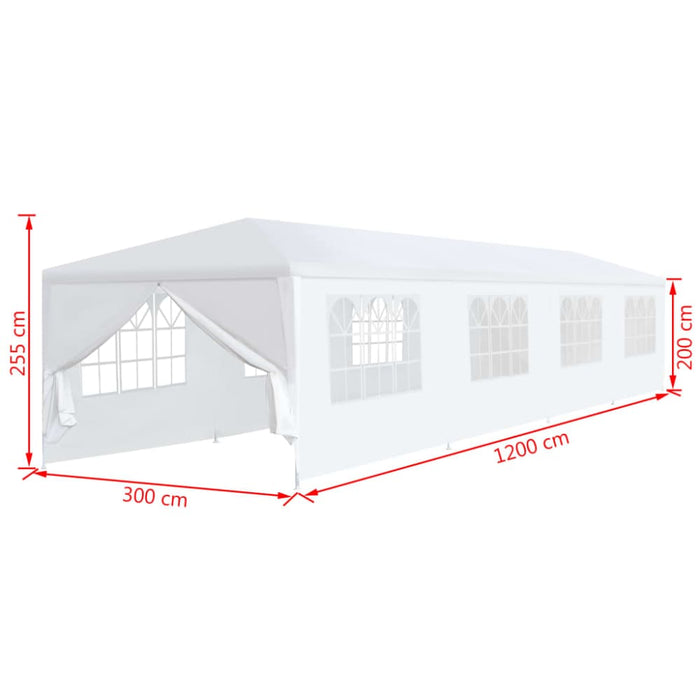 Garden Marquee 3x12 m White Koaxk