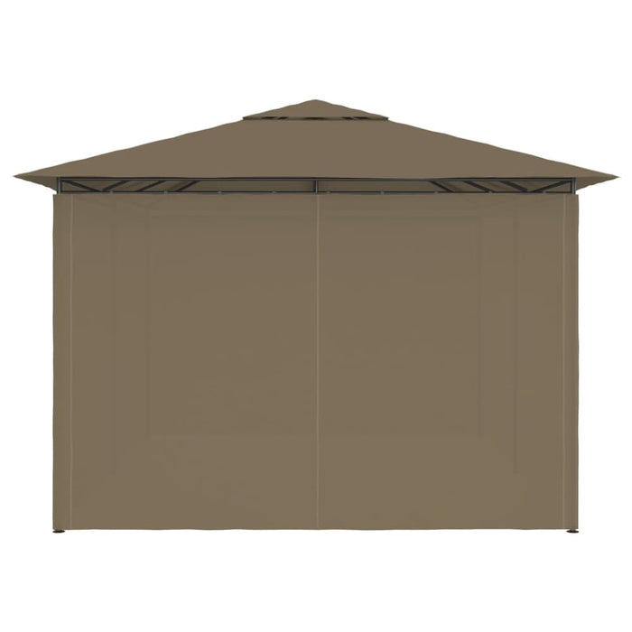 Garden Marquee With Curtains 4x3 m Taupe Toxxtx