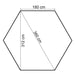 Garden Marquee Pavilion Tent with Curtains Hexagonal