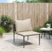 Garden Middle Sofa with Cushions Grey Poly Rattan Tlaoxa