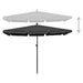 Garden Parasol With Pole 210x140 Cm Anthracite Toppap