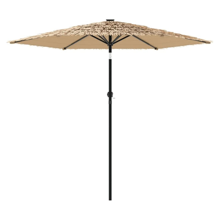 Garden Parasol With Steel Pole Brown 268x268x226 Cm Abbpobo