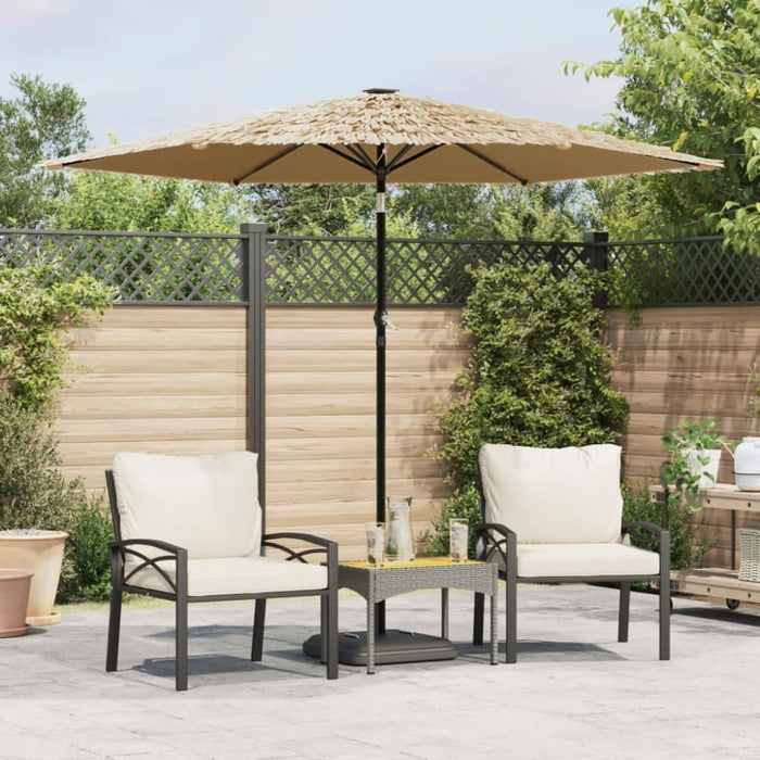 Garden Parasol With Steel Pole Brown 268x268x226 Cm Abbpobo
