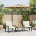 Garden Parasol With Steel Pole Brown 268x268x226 Cm Abbpobo
