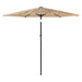 Garden Parasol With Steel Pole Brown 268x268x226 Cm Abbpobo