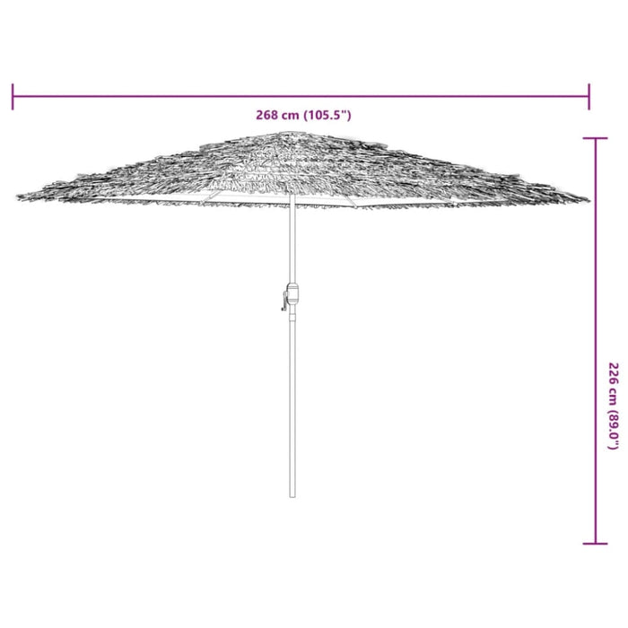 Garden Parasol With Steel Pole Brown 268x268x226 Cm Abbpobo