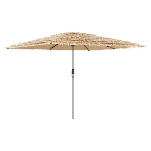 Garden Parasol With Steel Pole Brown 288x288x225 Cm Abbpobp