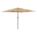 Garden Parasol With Steel Pole Brown 288x288x225 Cm Abbpobp