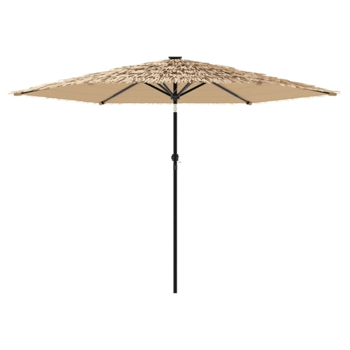 Garden Parasol With Steel Pole Brown 288x288x225 Cm Abbpobp
