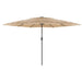 Garden Parasol With Steel Pole Brown 288x288x225 Cm Abbpobp