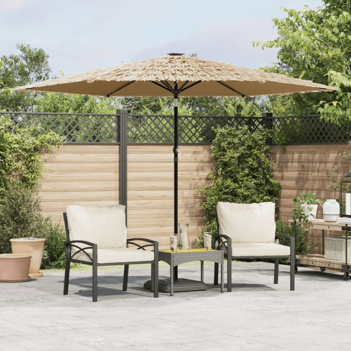 Garden Parasol With Steel Pole Brown 288x288x225 Cm Abbpobp